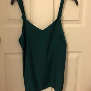 dark green tank top